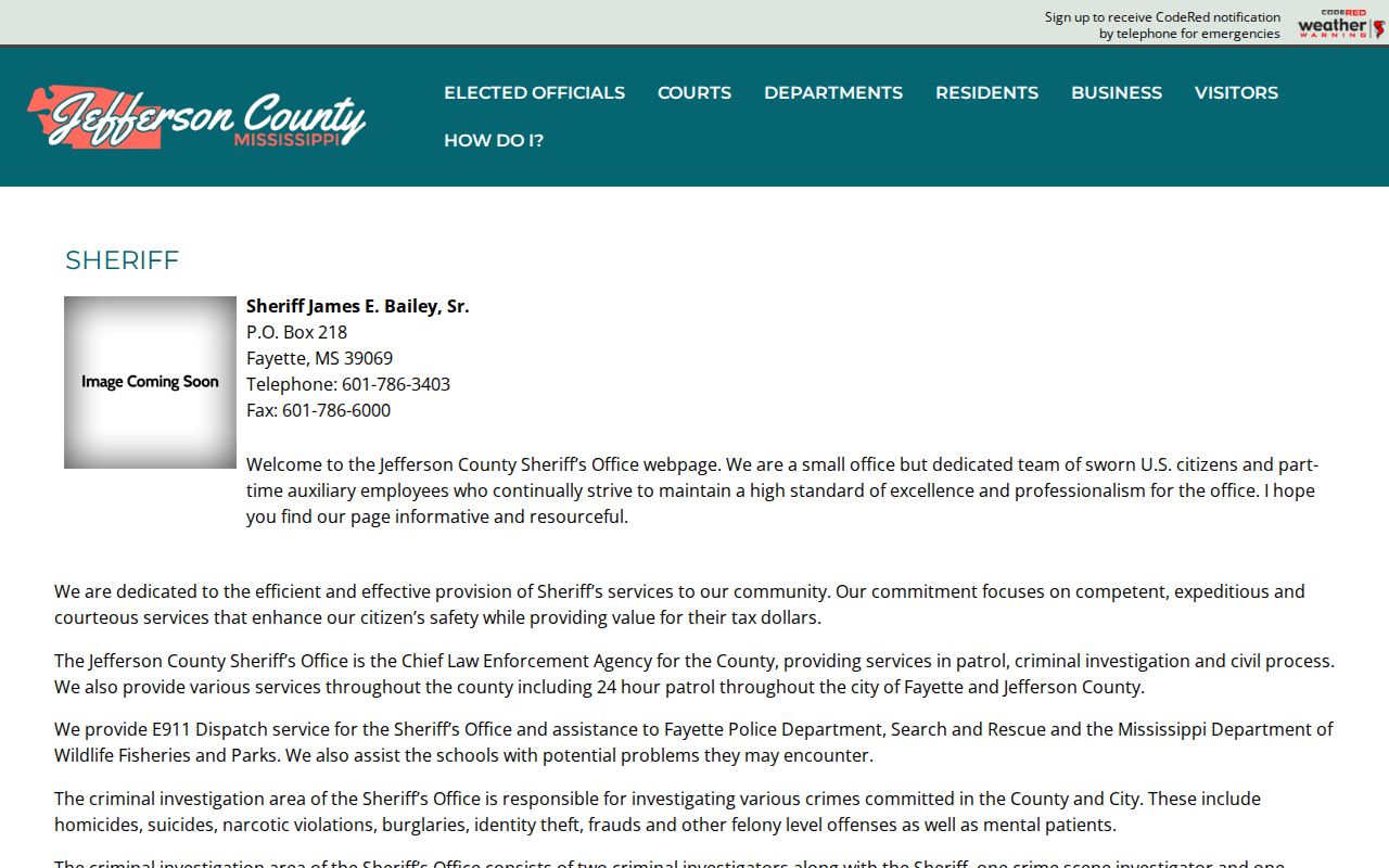 Jefferson County Sheriff JCCF release record contact page